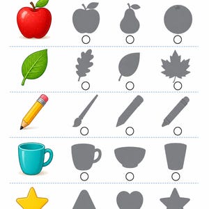 Shadow Match Studio | Shadow Matching Worksheets | Printable PDF | Digital Download image 7