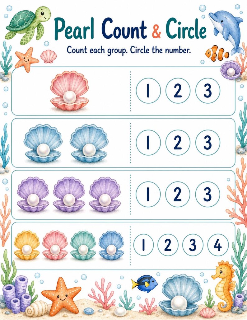 Pearl Match Cove | Folhas de Atividades de Correspondência | PDF para Imprimir | Download Digital imagem 4