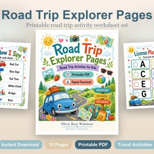 Road Trip Explorer Pages | Road Trip Activities for Kids | Printable PDF | Digital Download image 2