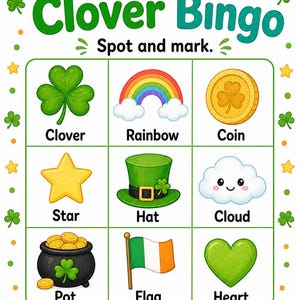 Aktivitetsblad för lyckoklöver | Aktivitetsblad för St Patricks Day | Utskrivbar PDF | Digital nedladdning bild 3