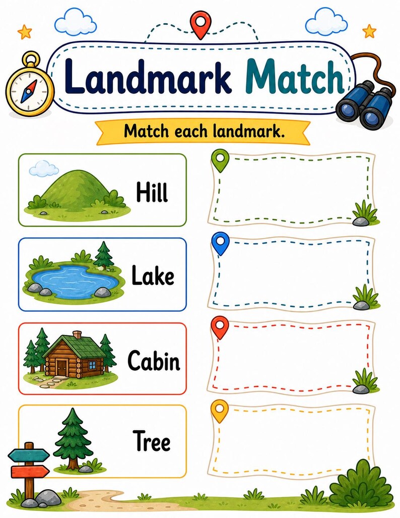 Map Adventure Skills | Map Skills Worksheets | Printable PDF | Digital Download image 5