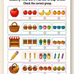 Classify And Sort Market | Classification Worksheets | Printable PDF | Digital Download image 9