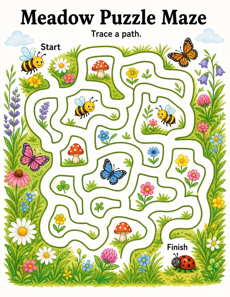 Hidden Picture Meadow | Hidden Object Worksheets | Printable PDF | Digital Download image 3