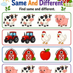 Bauernhof Bilderpuzzle | Farmaktivitätsseiten | Druckbare PDF | Digitaler Download Bild 5