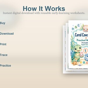 Coral Cove Counting | Preschool Worksheets | Printable PDF | Digital Download image 4