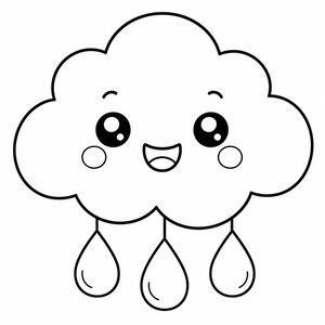 Disegni da colorare di un giardino kawaii / Disegni da colorare kawaii / PDF stampabile / Download digitale immagine 4