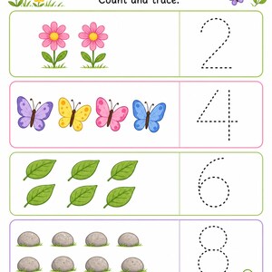 Prairie numérotée | Feuilles de calcul pour la recherche de numéros | PDF imprimable | Téléchargement numérique image 5