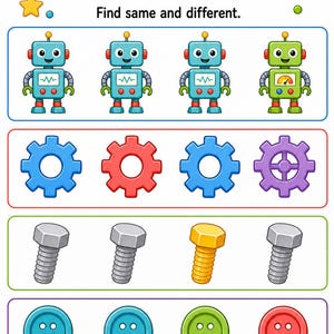 Robotsökningssidor | Robotaktivitetsblad | Utskrivbar PDF | Digital nedladdning bild 5