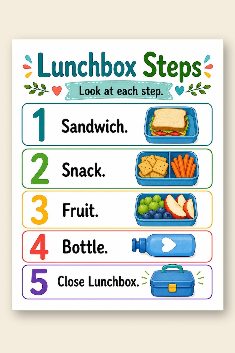 Pranzo al sacco pronto / Lista di controllo per il pranzo al sacco / PDF stampabile / Download digitale immagine 9