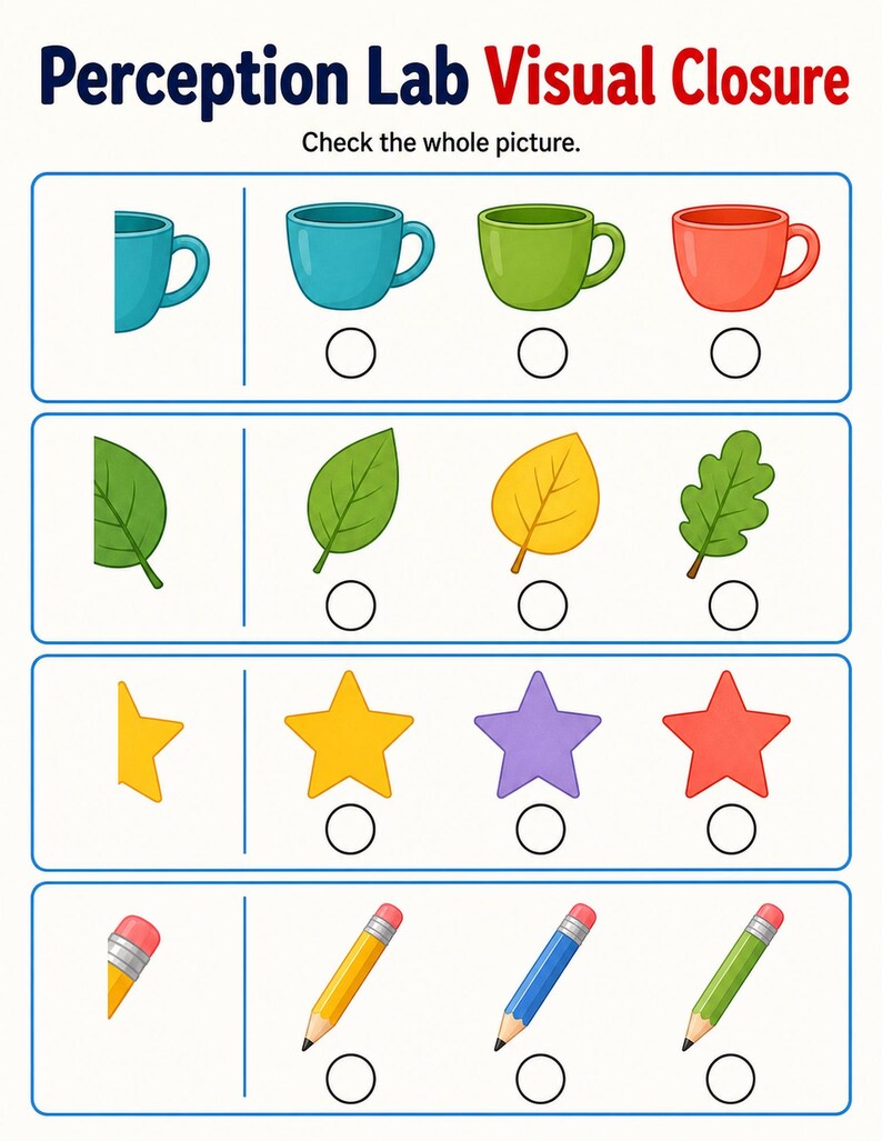 Visual Perception Lab | Visual Perception Worksheets | Printable PDF | Digital Download image 4