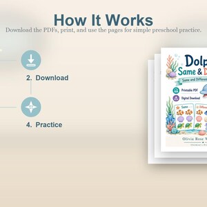 Delphin gleich & unterschiedlich | Gleiche und Verschiedene Arbeitsblätter | Druckbare PDF | Digitaler Download Bild 8