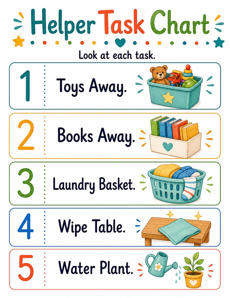 Taakkaarten voor helpers | Karweikaarten voor kinderen | Afdrukbare pdf | Digitale download afbeelding 3