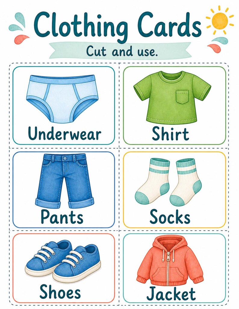 Dressed for the Day | Getting Dressed Visual Schedule | Printable PDF | Digital Download image 4