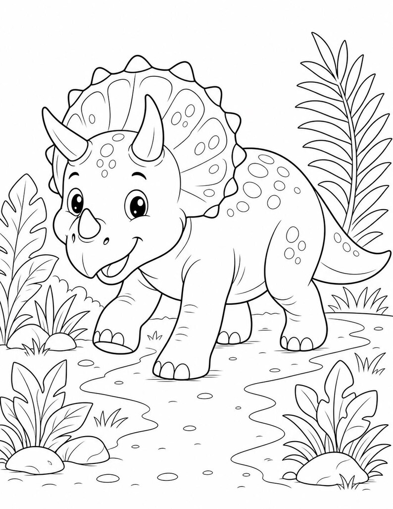Dino Discovery Coloring Pages | Dinosaur Coloring Pages | Printable PDF | Digital Download image 4