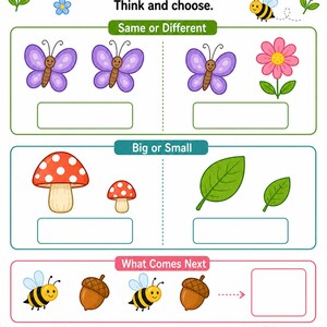 Match Meadow Pages | Matching Worksheets | Printable PDF | Digital Download image 7