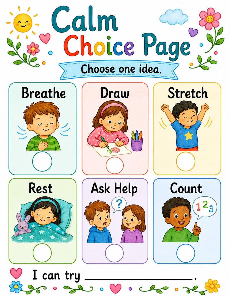 SEL Choice Pages | SEL Worksheets | Printable PDF | Digital Download image 5