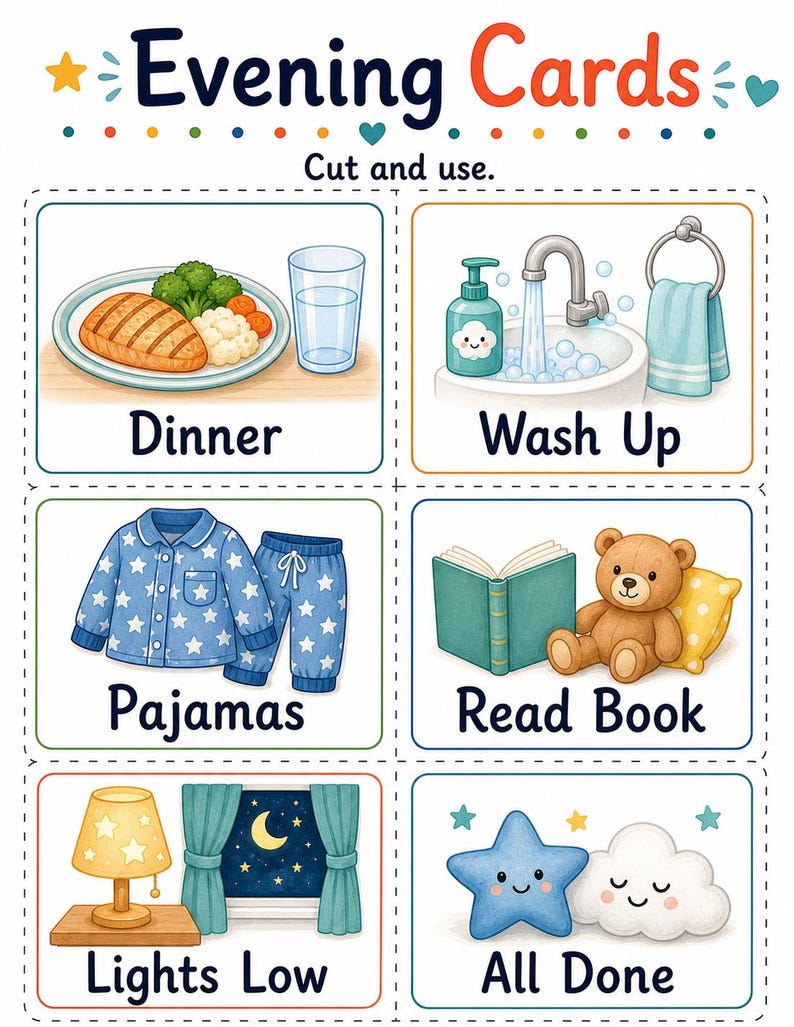 Evening Ready Path | Evening Routine Chart | Printable PDF | Digital Download image 4