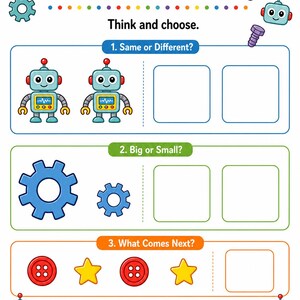 Robotsökningssidor | Robotaktivitetsblad | Utskrivbar PDF | Digital nedladdning bild 7
