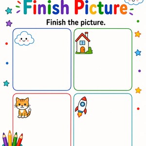Doodle Story Starters | Drawing Prompts for Kids | Printable PDF | Digital Download image 4