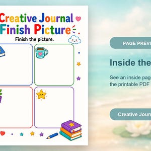 Creative Journal Pages | Journal Prompts for Kids | Printable PDF | Digital Download image 10