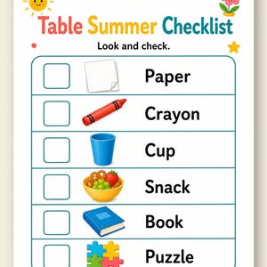 Table de cuisine, pages d'été | Activités de table d'été pour les enfants | PDF imprimable | Téléchargement numérique image 9