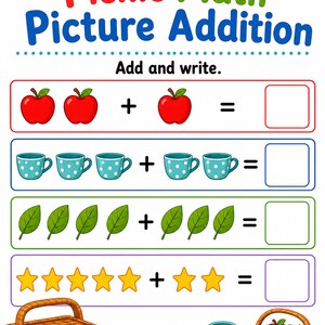 Picnic Math Mix | Addition and Subtraction Worksheets | Printable PDF | Digital Download image 3