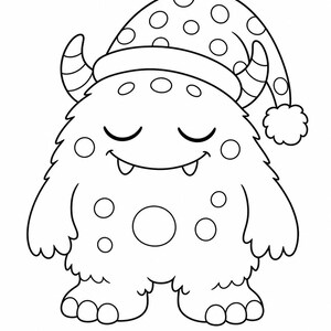 Monster Friends Malvorlagen | Monster Malvorlagen | Druckbare PDF | Digitaler Download Bild 7