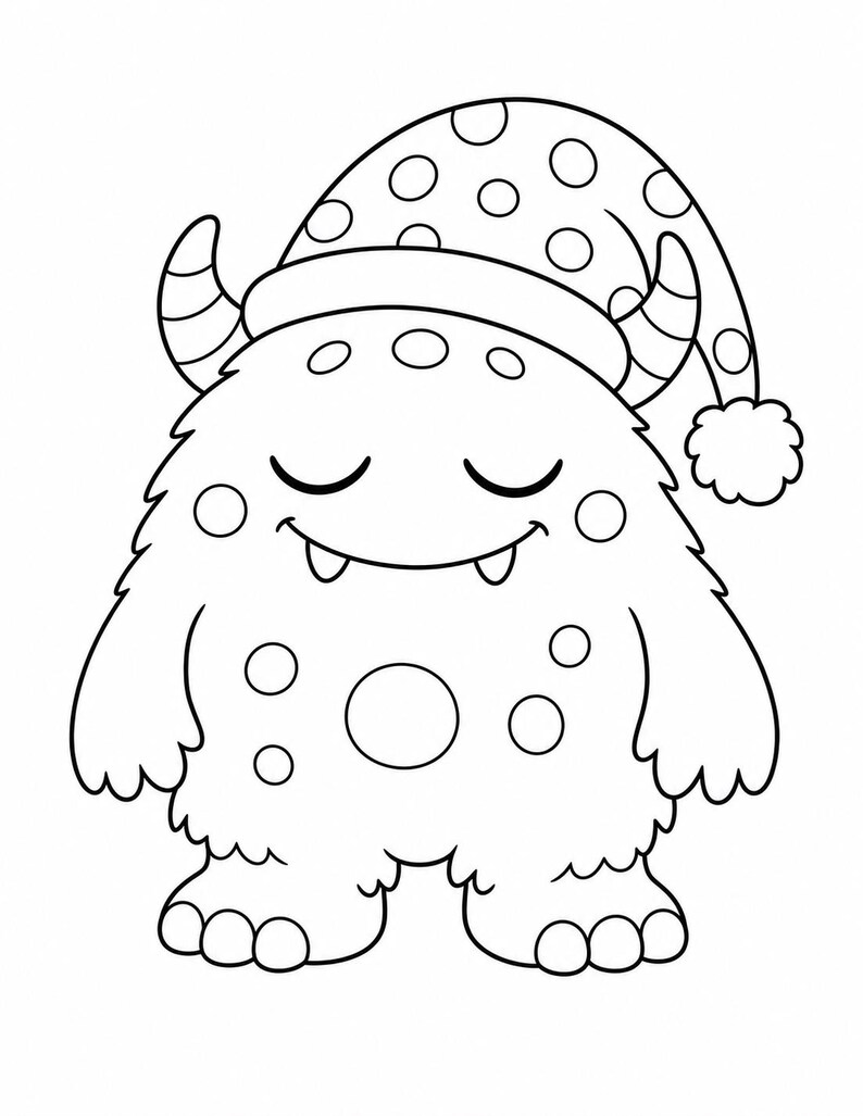 Monster Friends Malvorlagen | Monster Malvorlagen | Druckbare PDF | Digitaler Download Bild 7