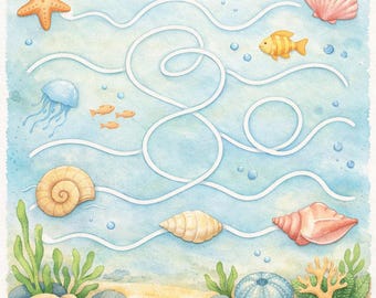 Under the Sea Quiet Time Worksheets | Calm Down Worksheets for Kids | Printable PDF | Emotional Regulation