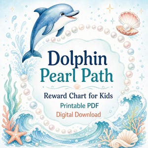 Percorso della Perla del Delfino / Tabella dei Premi per Bambini / PDF Stampabile / Download Digitale immagine 1
