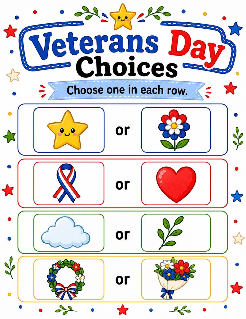Thank You Star Activity Pages | Veterans Day Activity Sheets | Printable PDF | Digital Download image 6