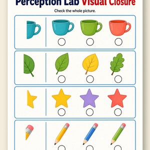 Visual Perception Lab | Visual Perception Worksheets | Printable PDF | Digital Download image 9