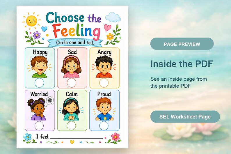 SEL Choice Pages | SEL Worksheets | Printable PDF | Digital Download image 10