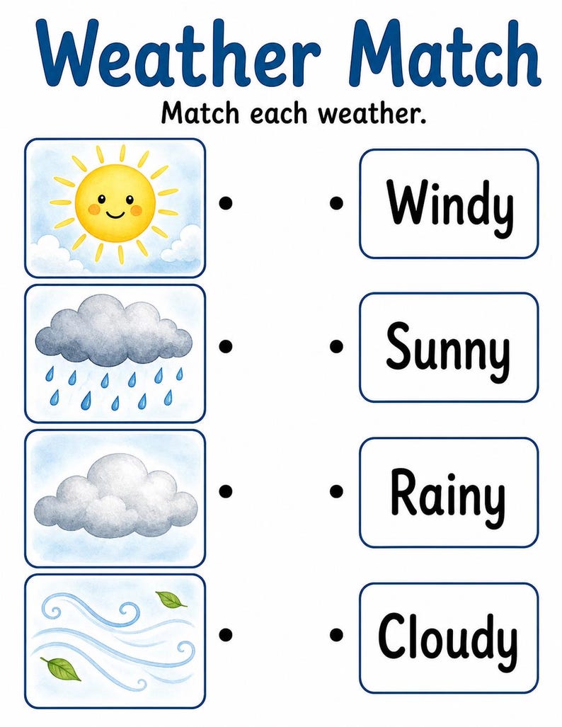 Weather Watch Window | Weather Worksheets | Printable PDF | Digital Download image 3