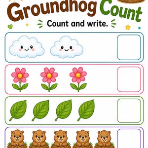 Groundhog Meadow Activity Pages | Groundhog Day Activity Sheets | Printable PDF | Digital Download image 5