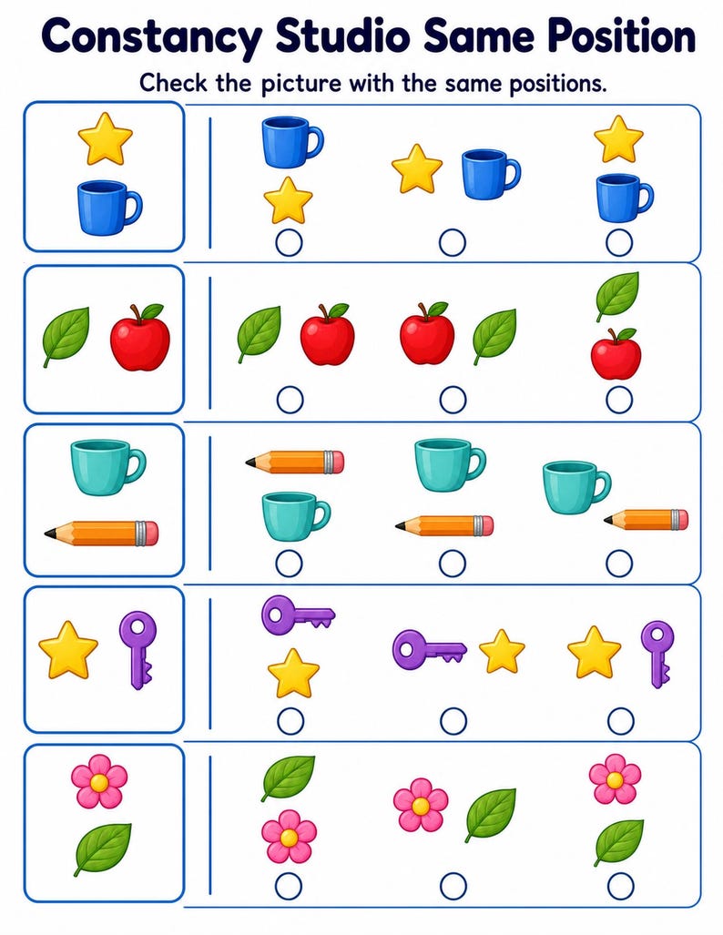 Object Constancy Studio | Object Constancy Worksheets | Printable PDF | Digital Download image 5