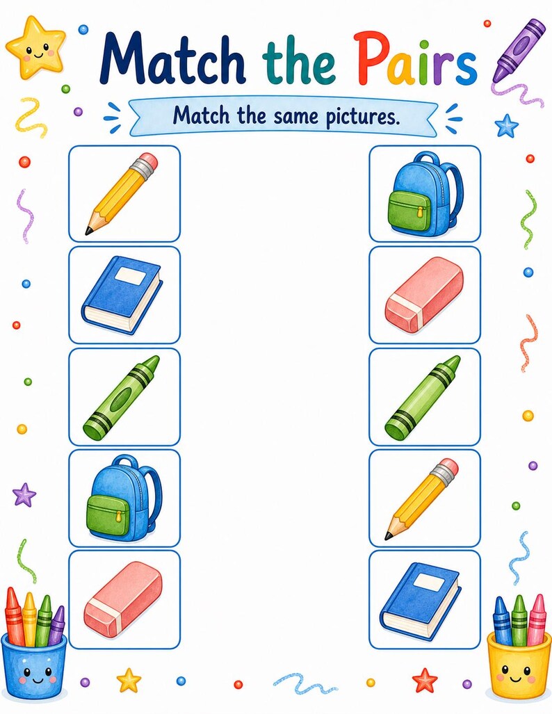 Same Different School | Same and Different Worksheets | Printable PDF | Digital Download image 5