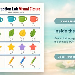 Visual Perception Lab | Visual Perception Worksheets | Printable PDF | Digital Download image 10