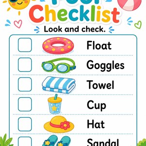 Pool Day Play Pages | Pool Activities for Kids | Printable PDF | Digital Download image 4