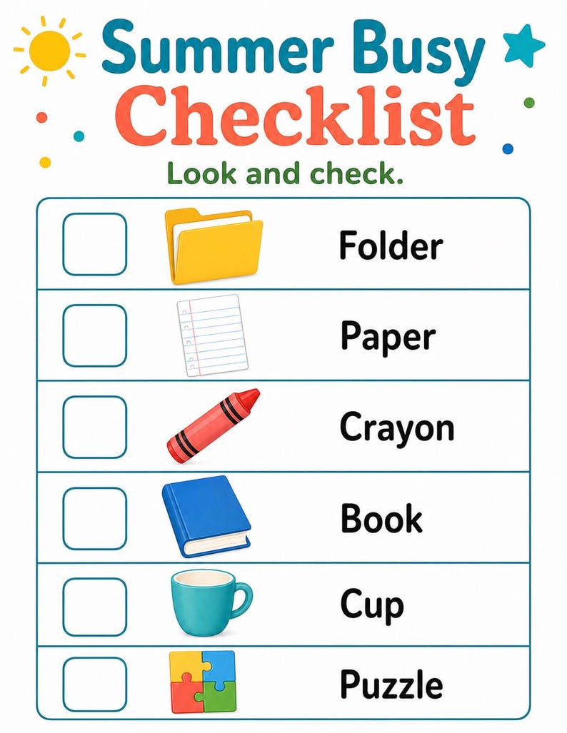Home Summer Busy Pages | Summer Busy Pages for Kids | Printable PDF | Digital Download image 4
