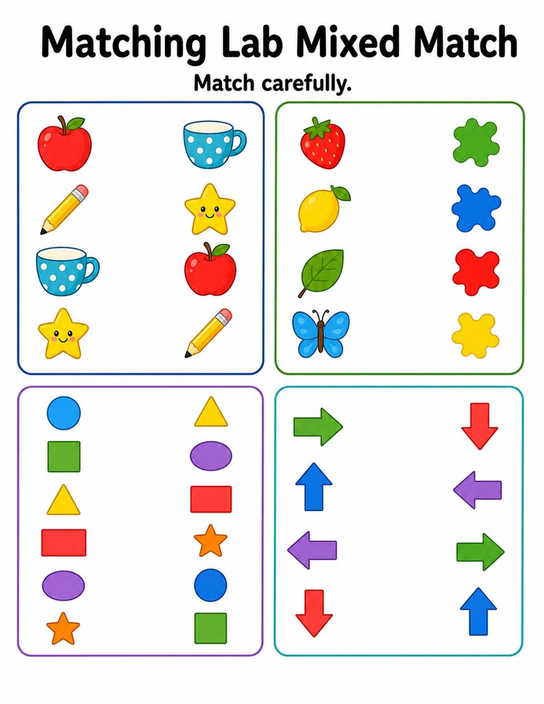 Picture Matching Lab | Matching Worksheets | Printable PDF | Digital Download image 7