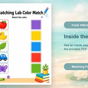 Picture Matching Lab | Matching Worksheets | Printable PDF | Digital Download image 10