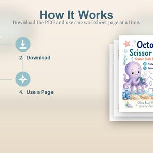 Octopus Scissor Skills | Scissor Skills Worksheets | Printable PDF | Digital Download image 7