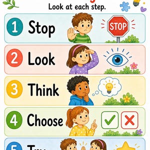 Problem Solving Steps | Problem Solving Worksheets for Kids | Printable PDF | Digital Download image 3