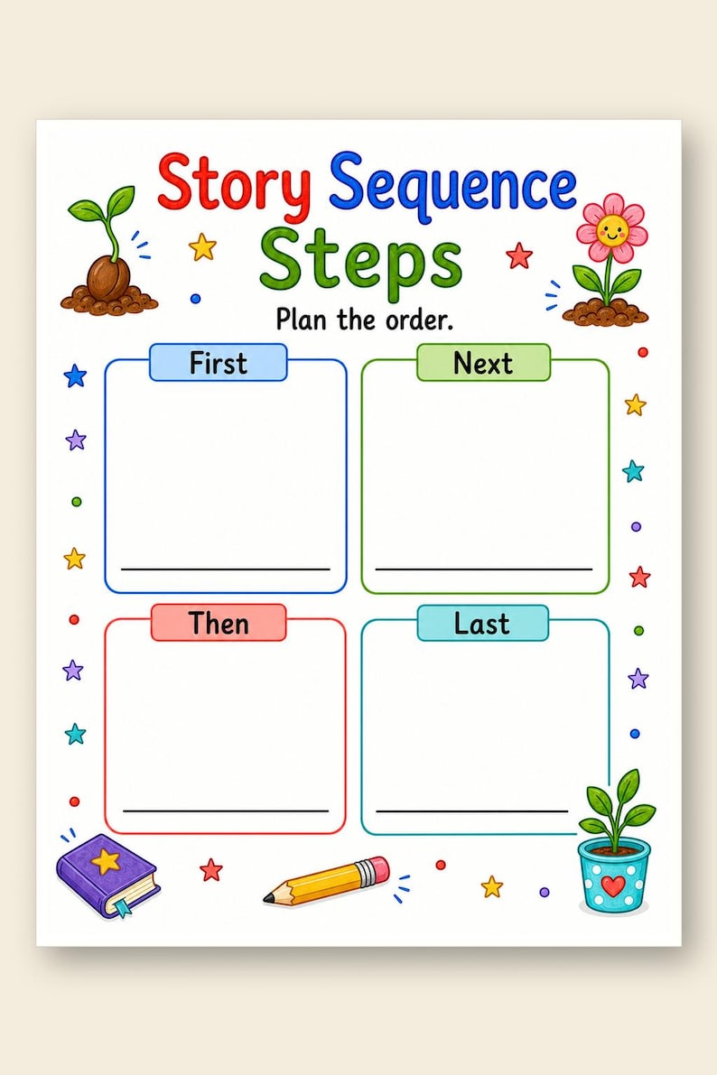 Picture Story Sequence | Story Sequencing Worksheets | Printable PDF | Digital Download image 9