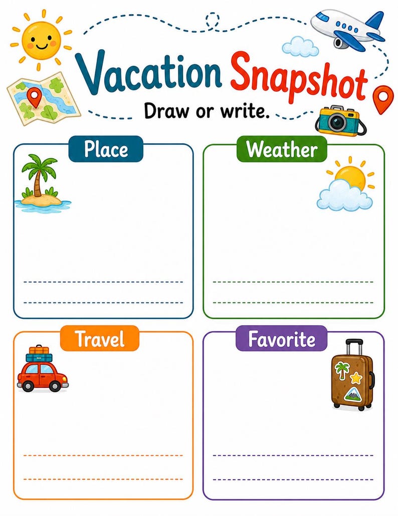 Vacation Explorer Pages | Vacation Activity Pages | Printable PDF | Digital Download image 3