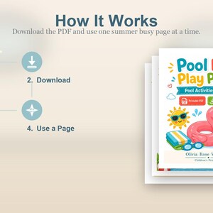Pool Day Play Pages | Pool Activities for Kids | Printable PDF | Digital Download image 8