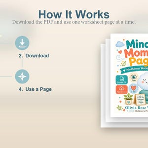 Páginas de Momentos de Atención Plena / Hojas de Trabajo de Atención Plena para Niños / PDF Imprimible / Descarga Digital imagen 8