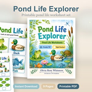 Pond Life Explorer | Pond Life Worksheets | Printable PDF | Digital Download image 2