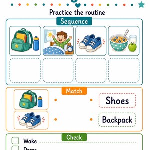 Morgen Bereiter Weg | Morgen-Routine-Diagramm | Druckbare PDF | Digitaler Download Bild 7